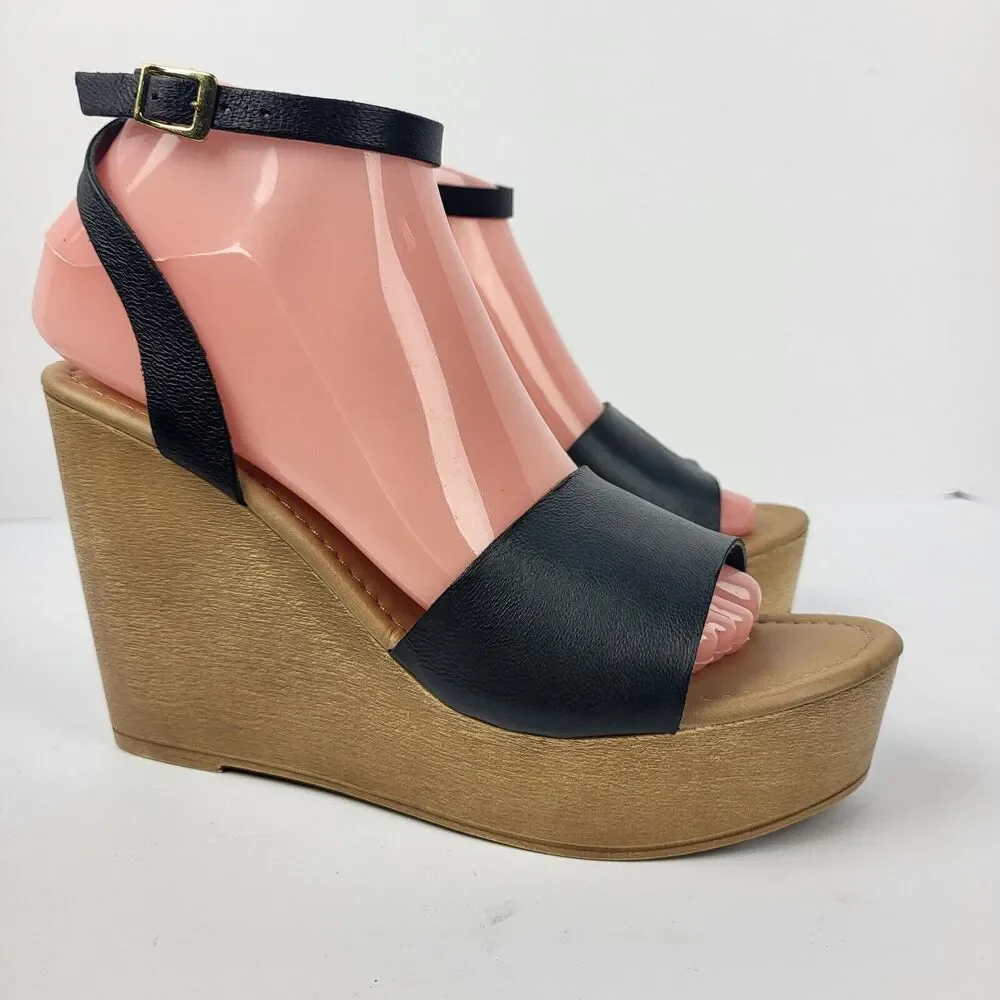 Steve Madden Welsh Black Womens Shoes Sandals